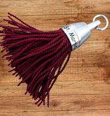 Philadelphia hotelsleutelhanger Messing 140mm met kwast