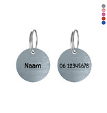 CombiCraft Hondenpenning aluminium rond Ø25mm met naam en tekst – per stuk