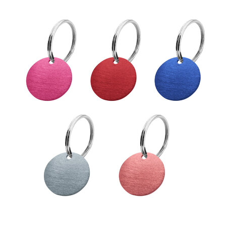 CombiCraft Hondenpenning aluminium rond Ø25mm met naam en tekst – per stuk