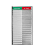 CombiCraft Aanwezigheidsbord business Aanwezig-Afwezig van aluminium voor 20 personen