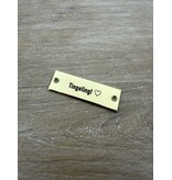 Messing naamplaatje 60x20mm met gravering - per stuk