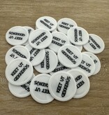 CombiCraft Plastic bedrukte munten met eigen ontwerp Ø28mm wit - per 100 stuks