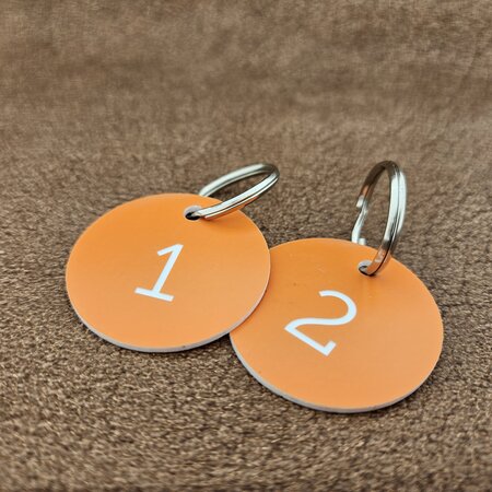 CombiCraft Kunststof sleutellabel met nummer - per stuk