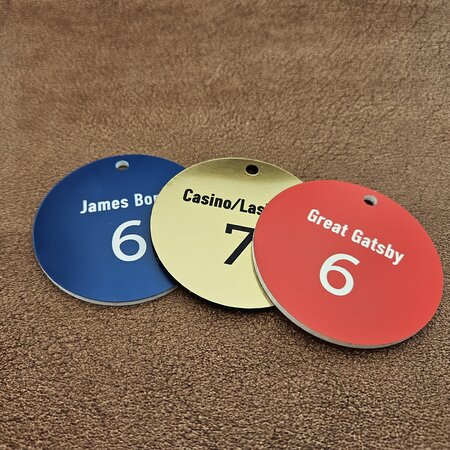 CombiCraft Kunststof sleutellabel met tekst en nummer - per stuk