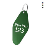 Aluminium sleutellabel 88,5x44mm met tekst en nummer - per stuk