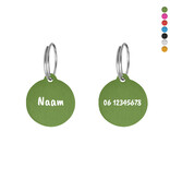 Lovely Dogs Hondenpenning aluminium rond Ø25mm met naam en tekst – per stuk