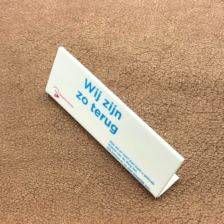 Kelby bureau naambordje met eigen full colour ontwerp - per 1 stuk