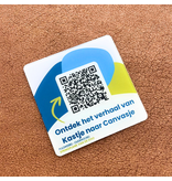 QR-code bordje van plexiglas met eigen ontwerp vierkant - per 1 stuk
