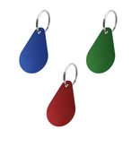 CombiCraft Blanco aluminium sleutellabel 45x29mm druppel - per stuk