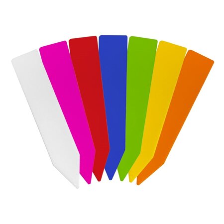 Blanco steeketiketten groot 18x100mm van 1000 micron in meerdere kleuren - per 100 stuks