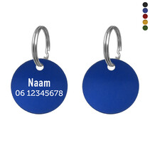 Hondenpenning 30mm met naam en telefoonnummer
