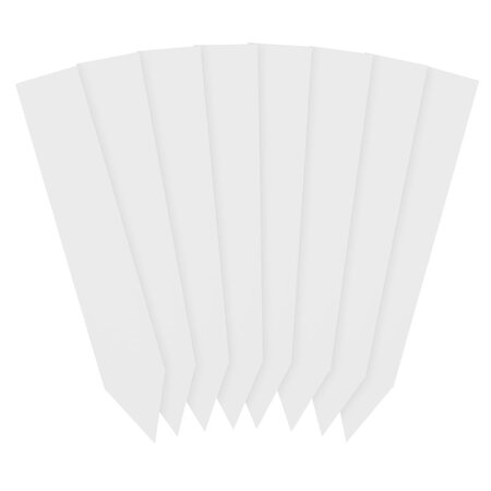 Blanco steeketiketten of plantenstekers middel 20x120mm van 600 micron dik wit - per 50 stuks