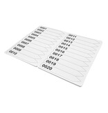 Steeketiketten of plantenlabels genummerd 20x120mm wit - per 100 etiketten