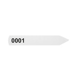 Steeketiketten of plantenlabels genummerd 20x120mm wit - per 100 etiketten