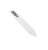 Steeketiketten of plantenlabels genummerd 20x120mm wit - per 100 etiketten