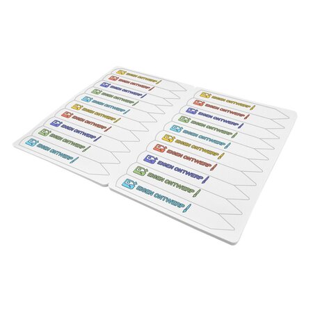 Steeketiketten of plantenlabels met eigen ontwerp 20x120mm  wit - per 100 etiketten