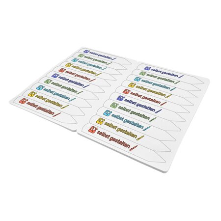 Steeketiketten of plantenlabels met eigen ontwerp 20x120mm  wit - per 100 etiketten