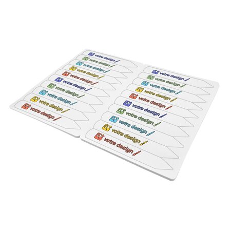 Steeketiketten of plantenlabels met eigen ontwerp 20x120mm  wit - per 100 etiketten