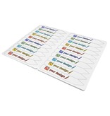 Steeketiketten of plantenlabels met eigen ontwerp 20x120mm  wit - per 100 etiketten
