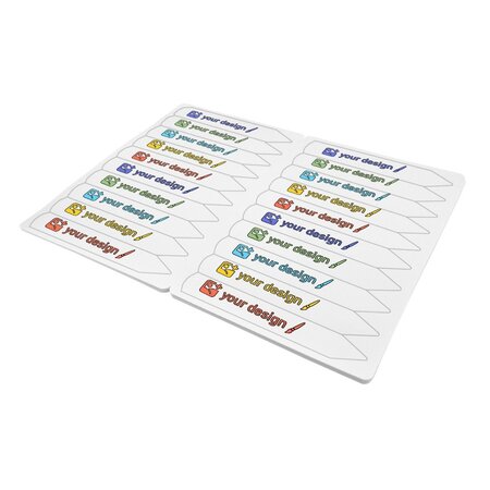 Steeketiketten of plantenlabels met eigen ontwerp 20x120mm  wit - per 100 etiketten