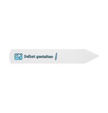 Steeketiketten of plantenlabels met eigen ontwerp 20x120mm  wit - per 100 etiketten