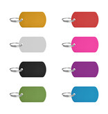 Lovely Dogs - Honden tag aluminium middel 38x22mm met tekst - per stuk