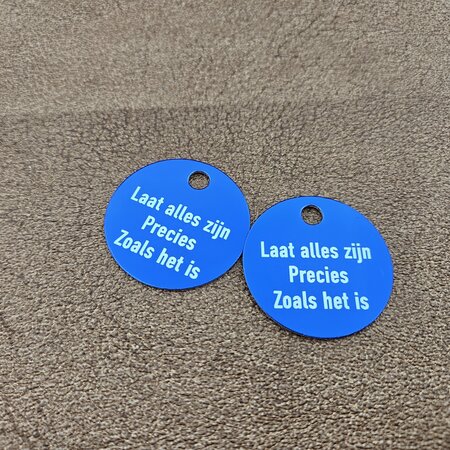 CombiCraft Aluminium sleutellabel met tekst - per stuk