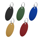 Aluminium sleutellabel 50x25mm met nummer ovaal - per stuk