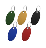 Aluminium sleutellabel 40x24mm met nummer ovaal - per stuk