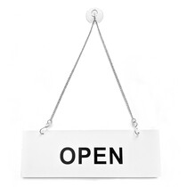 Kunststof open gesloten bordje - per stuk