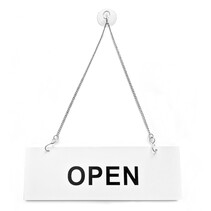 Kunststof open gesloten bordje - per stuk