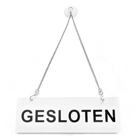 Kunststof open gesloten bord 29,8 x 9,8 cm - per stuk