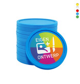 Kunststof winkelwagenmunten € 2 bedrukken met eigen ontwerp - per 100 stuks