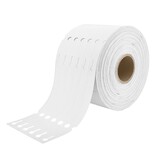 Blanco sleufetiketten 160x17mm voor thermal transferprinters op rol wit - per 4000 etiketten