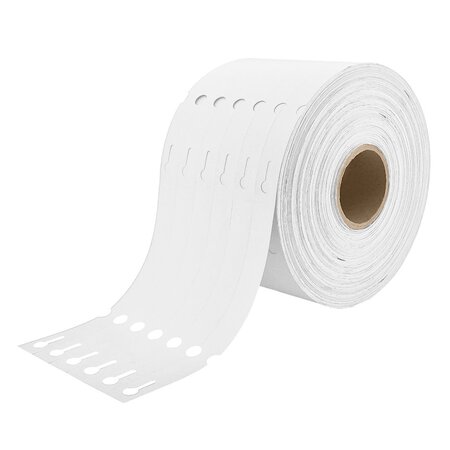 Blanco sleufetiketten 160x17mm voor thermal transferprinters op rol wit - per 4000 etiketten