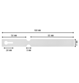 Blanco sleufetiketten 160x17mm voor thermal transferprinters op rol wit - per 4000 etiketten