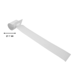 Blanco sleufetiketten 160x17mm voor thermal transferprinters op rol wit - per 4000 etiketten