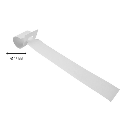 Blanco sleufetiketten 160x17mm voor thermal transferprinters op rol wit - per 4000 etiketten