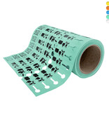 Bagagelabels of bagagetickets 250x25mm op rol in meerdere kleuren - per 500 labels