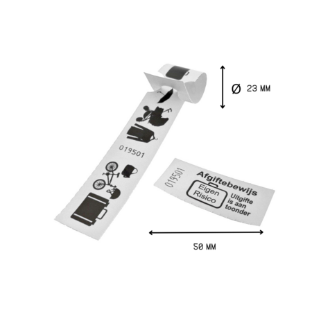 CombiCraft Bagagelabels of bagagetickets 250x25mm op rol in meerdere kleuren - per 500 labels