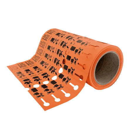 Bagagelabels of bagagetickets 250x25mm op rol in meerdere kleuren - per 500 labels