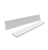 Bureau naambordje Dex 178x34mm zilver - per stuk