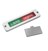 CombiCraft Aluminium schuifbordje Libre - Occupé 100x25mm met gaten - per stuk