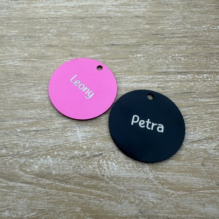 CombiCraft Aluminium sleutellabel Ø 35mm met naam - per 1 stuk