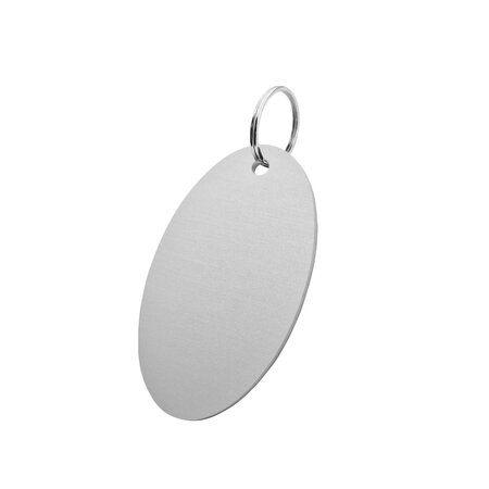 Blanco aluminium sleutellabel 37x67mm - per stuk
