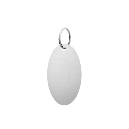 Blanco aluminium sleutellabel 37x67mm - per stuk