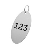 Aluminium sleutellabel 45x85mm met nummer - per stuk