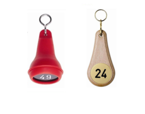 Kunststof hotel sleutelhangers