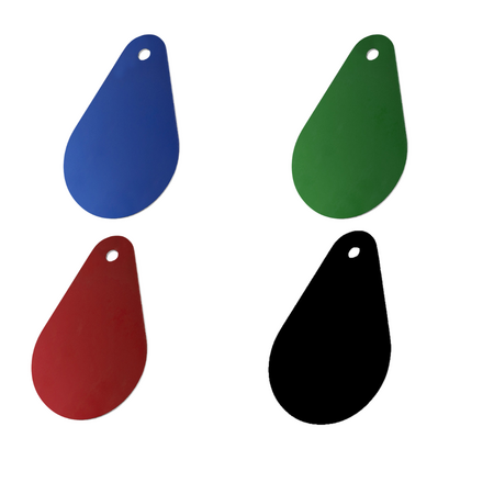 CombiCraft Aluminium nummerplaatje 29x45mm met nummer druppel - per stuk