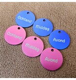 CombiCraft Aluminium sleutellabel Ø 25mm met tekst - per 1 stuk